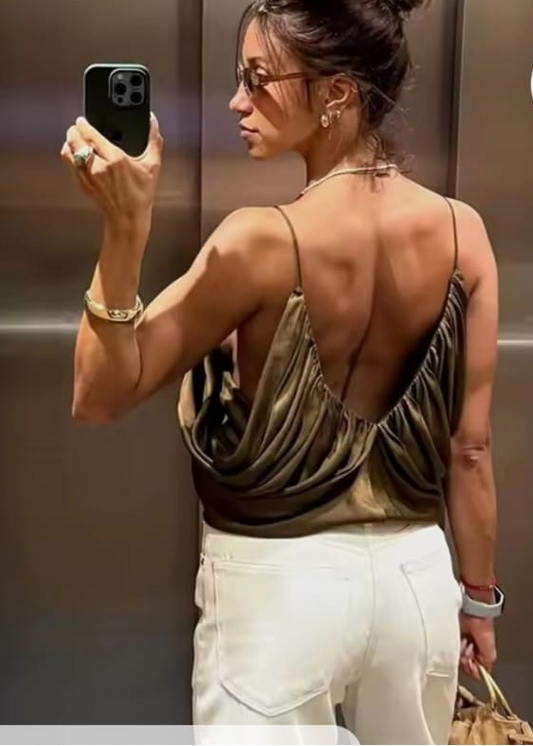 Top slip in raso - retro
