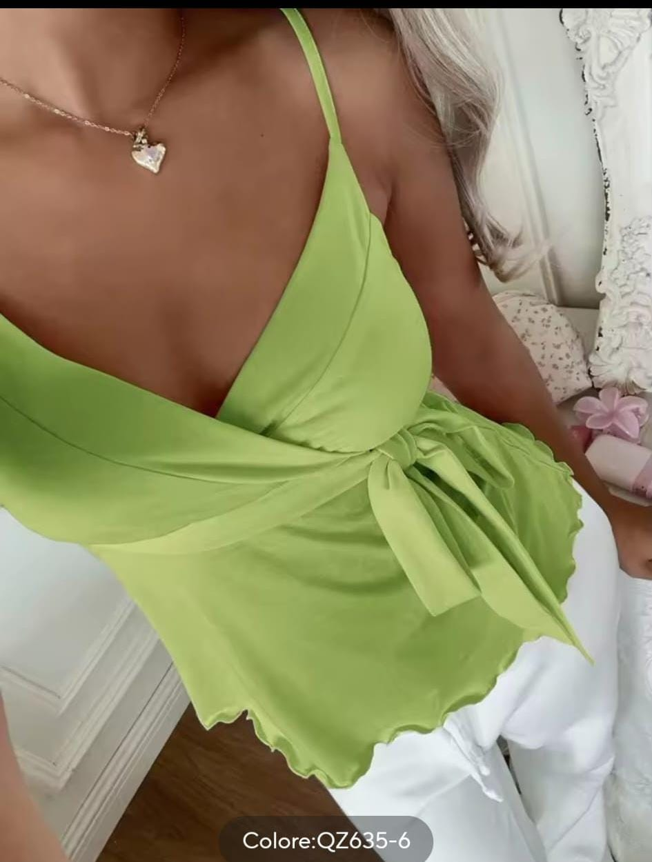 Top rosa con cuori - fronte